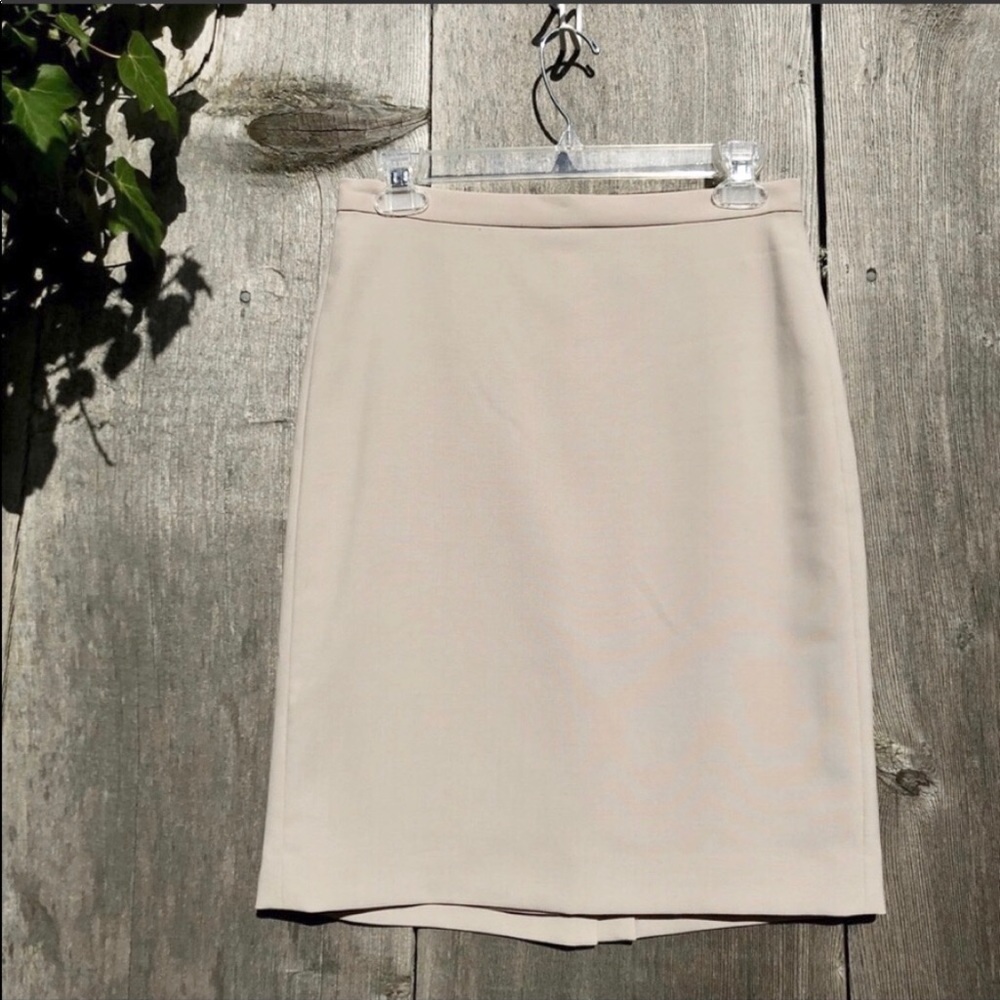Anne Klein neutral knee length pencil skirt C42